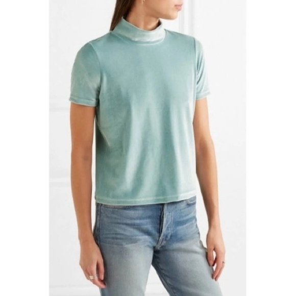 Madewell Velvet Mockneck Tee - Picture 1 of 6
